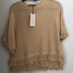 Zara knit sweater with fringe